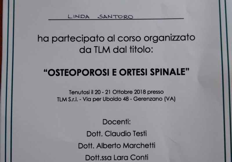 Seminario Osteoporosi e Ortesi Spinali